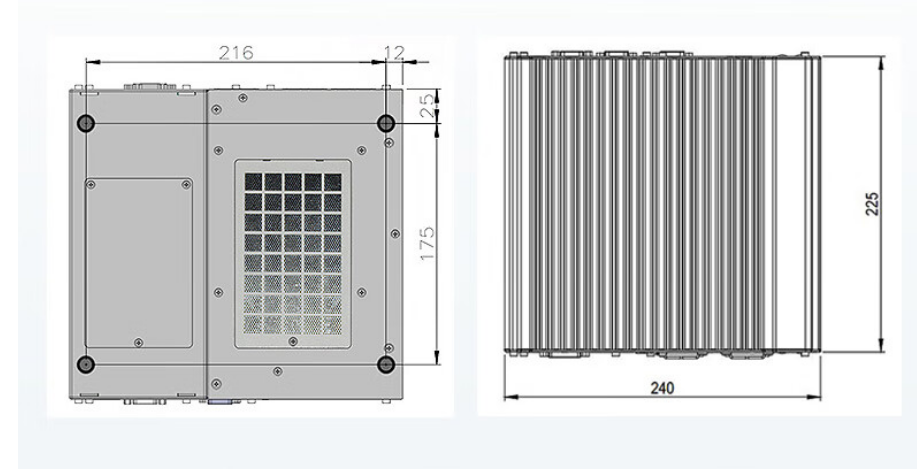 從中可以看出.DTB-3116-Q370的尺寸優(yōu)勢明顯，具有薄款機身，機內(nèi)結構緊湊，占用空間小，節(jié)省為用戶更多空間。。與此同時這款工控機重量輕，攜帶、搬運便利。