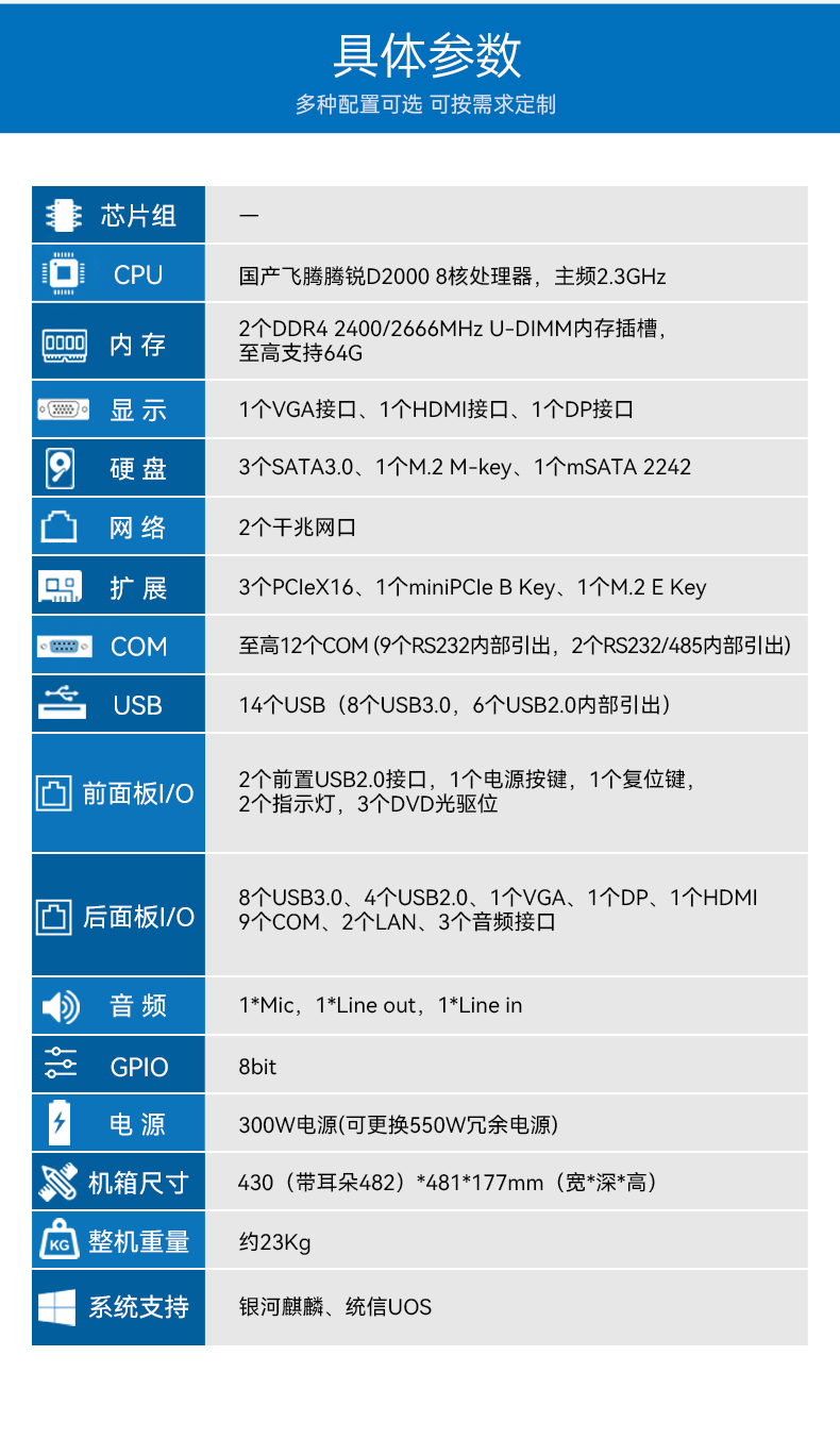 國產(chǎn)化飛騰D2000工控機,麒麟系統(tǒng),金融/政務國產(chǎn)化替代,DT-610L-TD2KMB.jpg